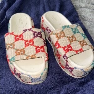 Gucci Multicolor Slide Sandals